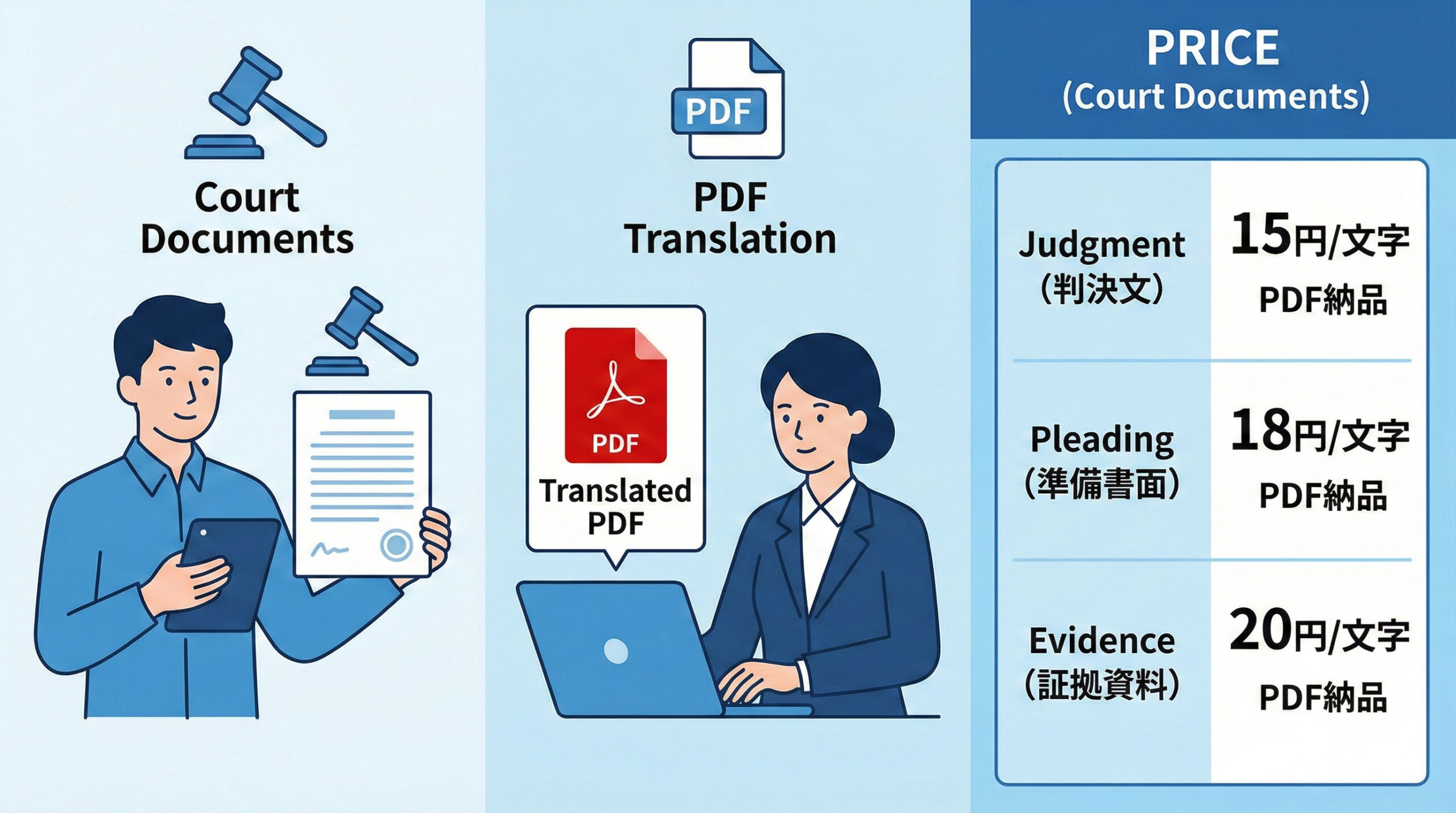 裁判資料翻訳事例「弁護士事務所」「タイ語 ⇒日本語」＋PDF編集　