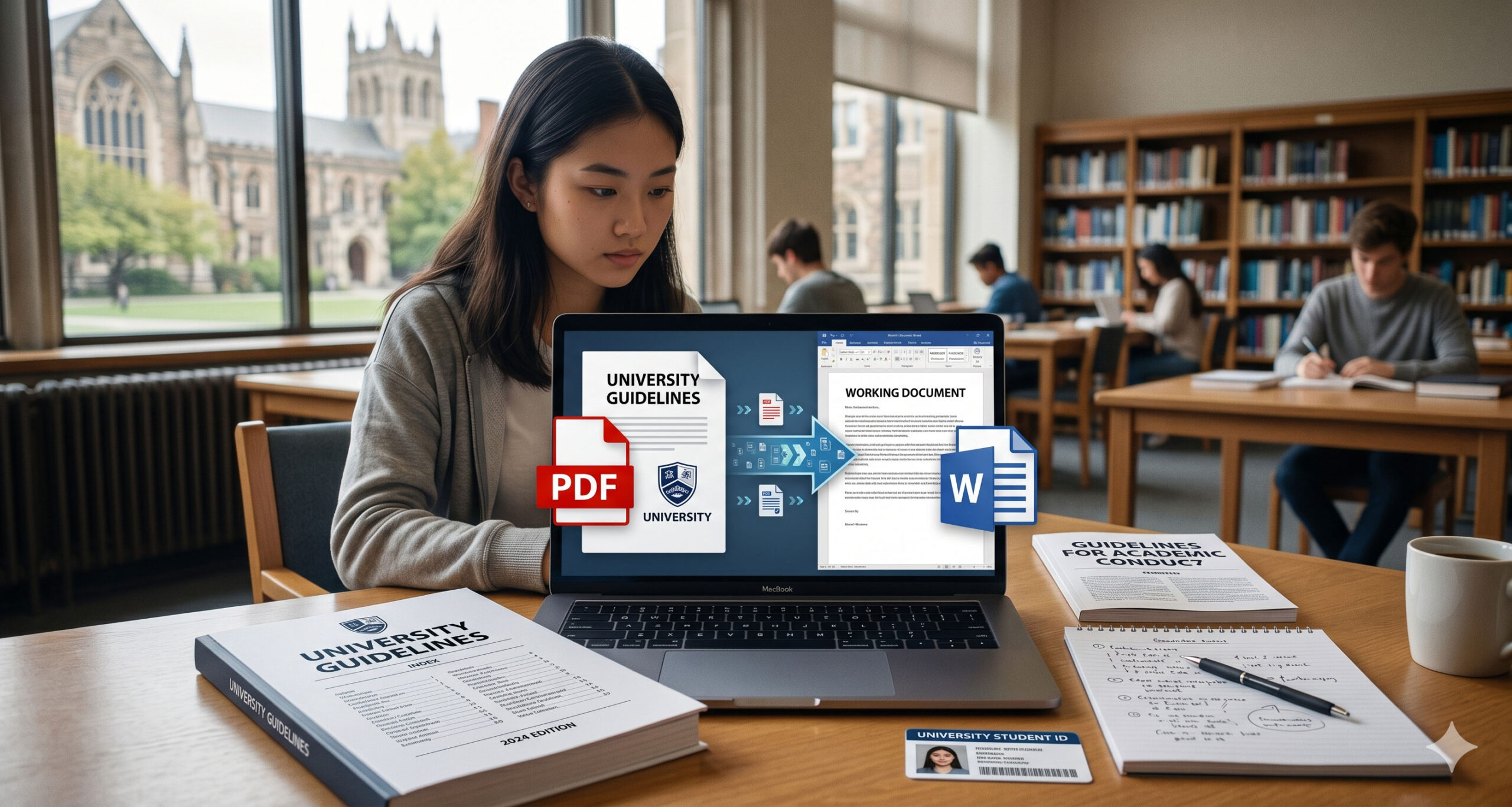 大学ガイドラインの多言語翻訳（英語→中国語簡体字、韓国語、インドネシア語）