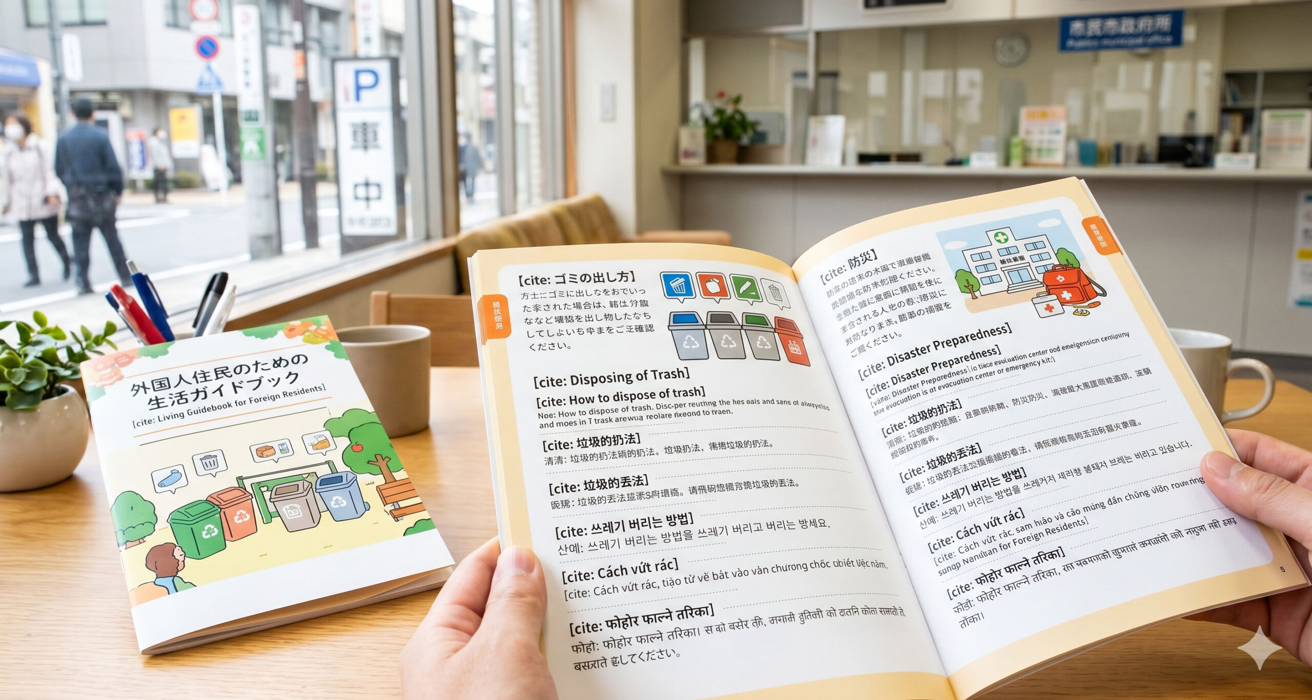 生活ガイドブック翻訳（日本語→ベトナム語、インドネシア語、中国語簡体字）｜差分翻訳