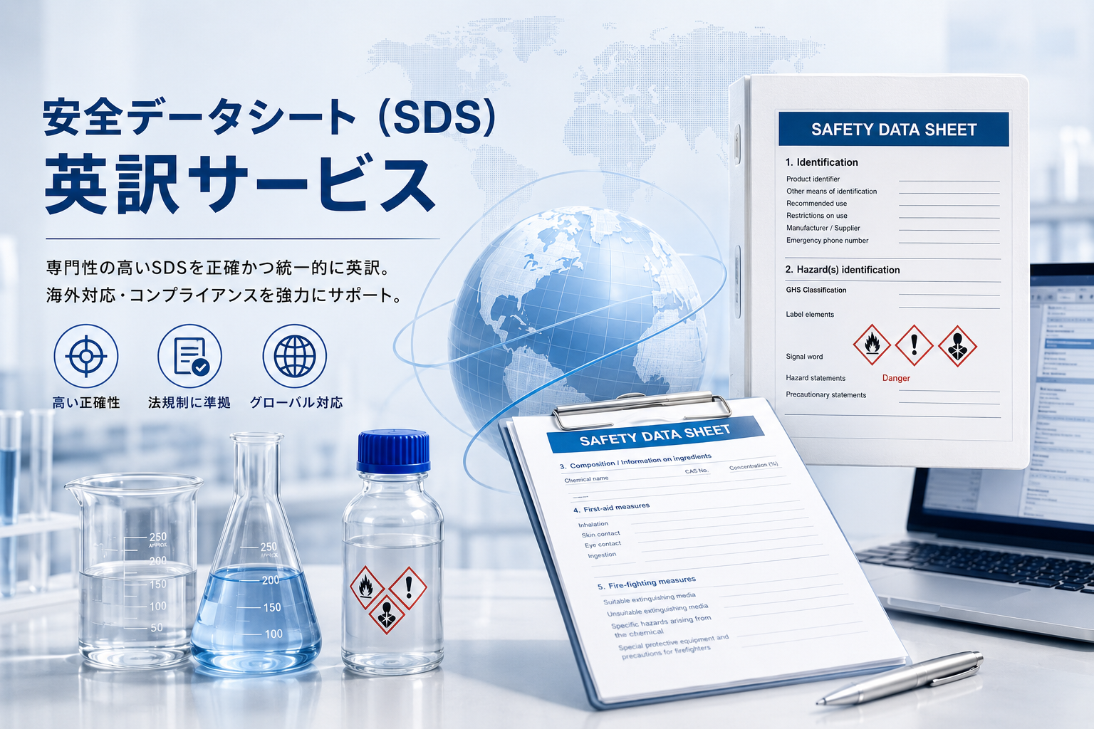 安全データシート（SDS）英訳｜重複箇所の共通化とPDF編集で、短納期・コスト削減・Word再現納品を実現